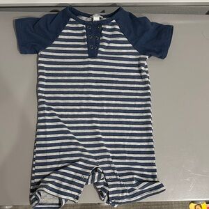 Splendid Navy and White Striped Raglan One-Piece